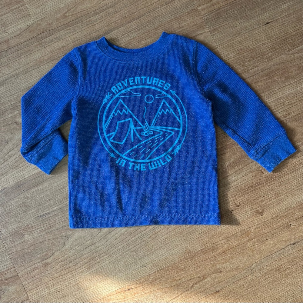 SOLD - Jumping Beans Blue Long Sleeve Top 18M